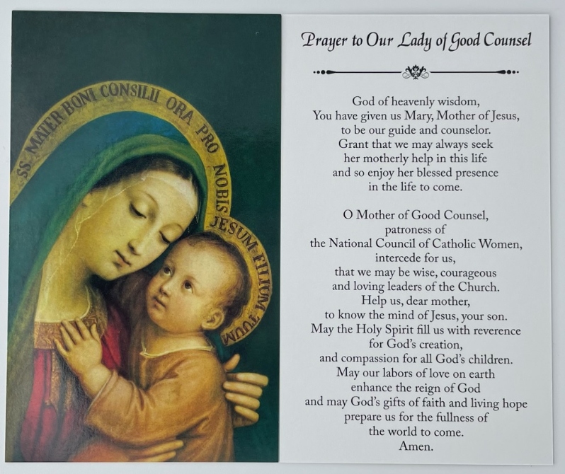 Our Lady of Good Counsel Prayer Cards (Pks. of 25)